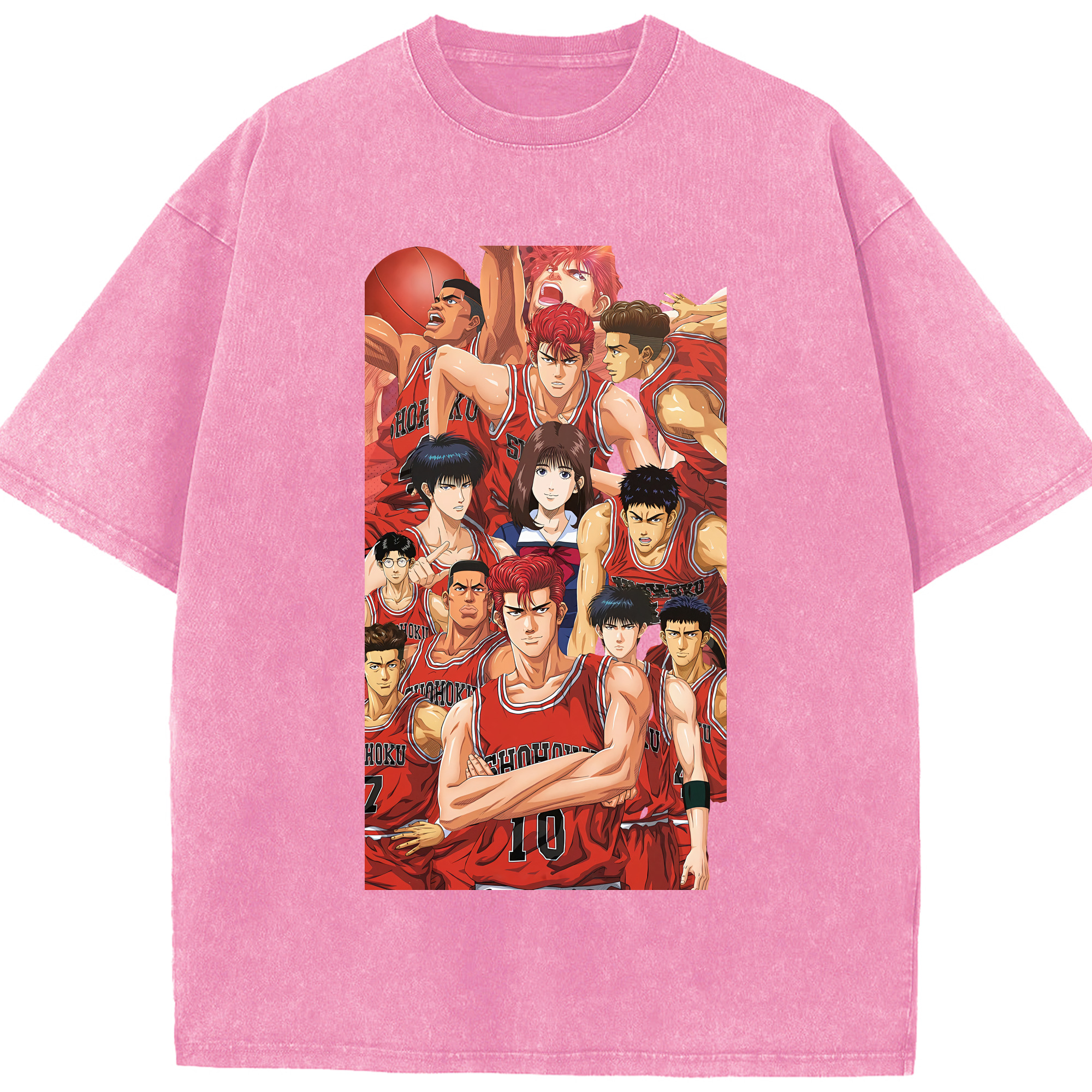 （画像用） SLAM DUNK／スラムダンク 綿100% ヴィンテージ風 半袖Tシャツ（フロントプリント）